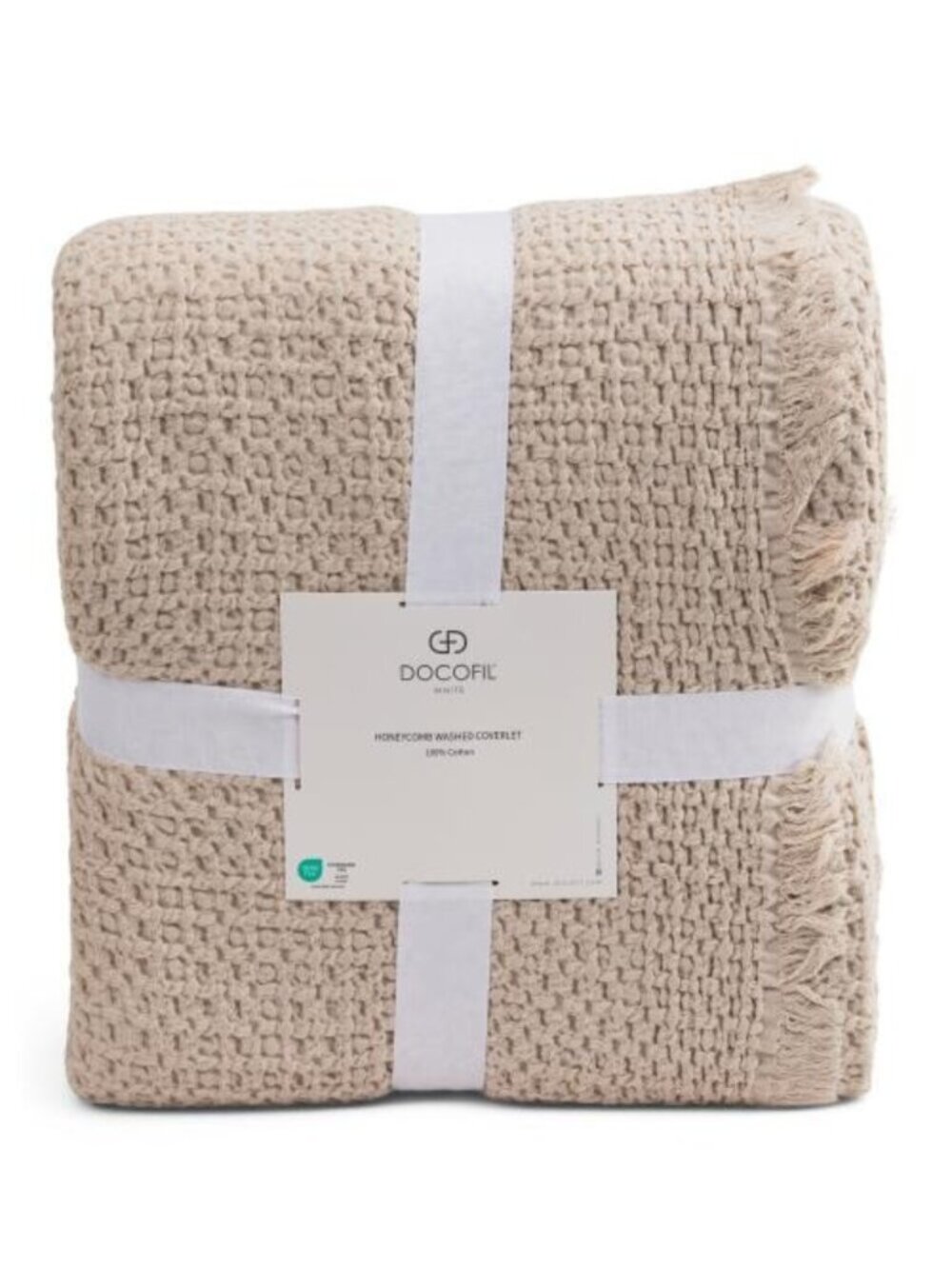 DOCOFIL Made In Portugal Stonewash Waffle Coverlet